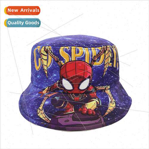 Spider-Man pattern men and women sunshade basin hat cartoon