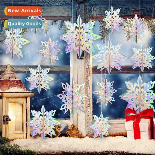 Christmas illusion three-dimensional snowflake hanging 6 pie