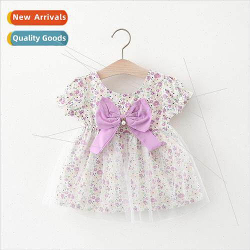 Childrens dress summer girls floral thin skirt Korean  of th