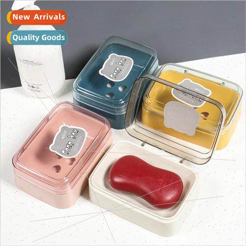 Dormitory bathroom cartoon flap draining soap box wall mount