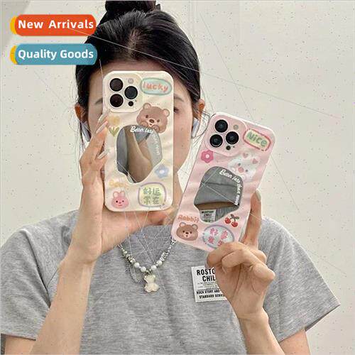 Dumb and cuddly bear IPhone12/14ProMax mirror couple Apple 1