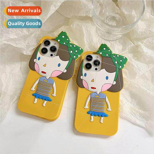适用 iPhone12/13pro silicone cute big head girl Apple 13ProM
