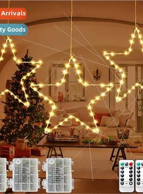 Iron copper wire lights pentagram LED creative night light s