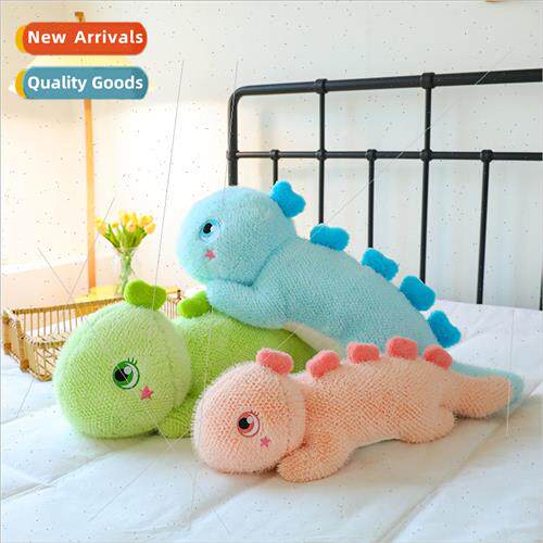 New long striped dinosaur pillow doll cartoon cute little be