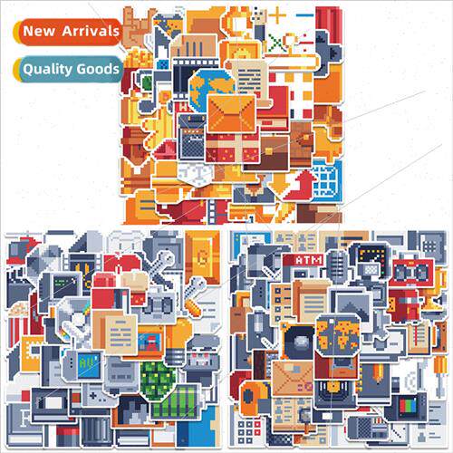 3 of 48 new pixel machine  graffiti stickers luggage laptop