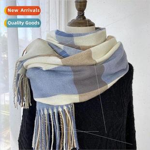 and female fashion Korean winter fall new 2022 scarf Plaid