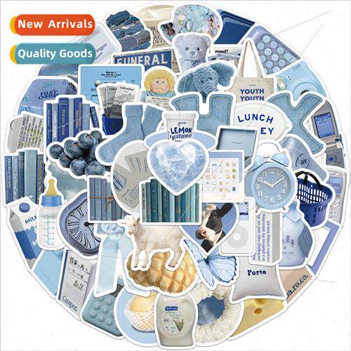 60 blue Ins  cartoon graffiti stickers personalized decorati