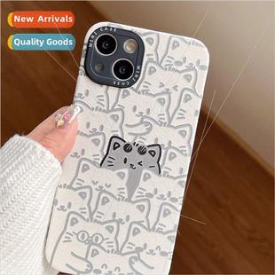 13Promax iPh Screen 适用 Cute Apple Cat Line Full Cartoon