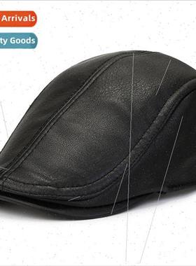Older PU 适用ward cap outdoor high-grade warm dad cap casual