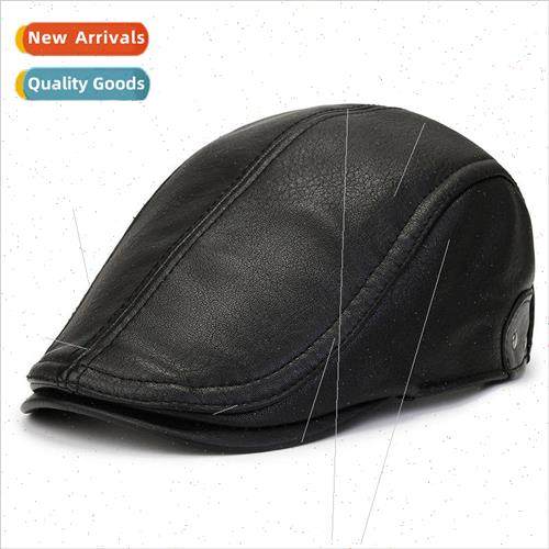 Older PU 适用ward cap outdoor high-grade warm dad cap casual