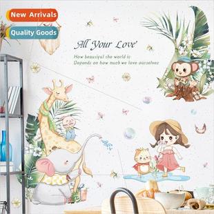 fun wall stickers New kitchen animals restaurant cut cartoon