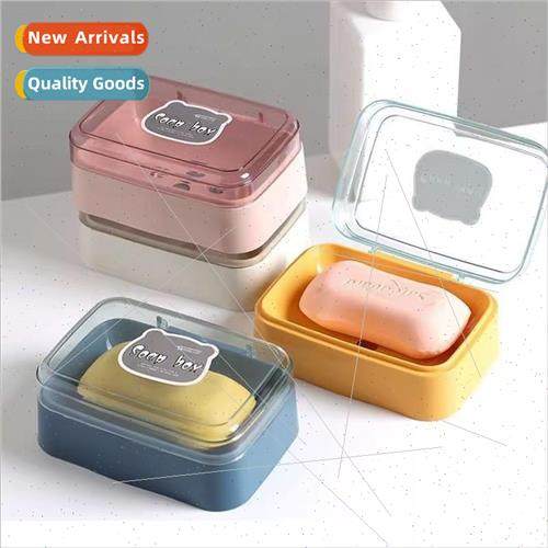 Cartoon cute modeling soap box shelf bathroom with cover sto