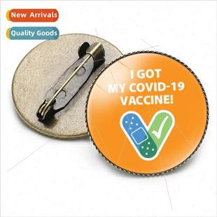 Got Covid Crystal Vaccine Virus Badge