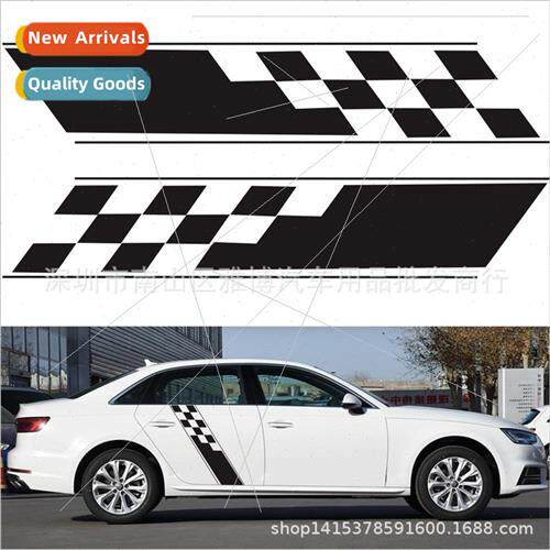 D-962 New checkered flag totem car stickers Pine graphic bod
