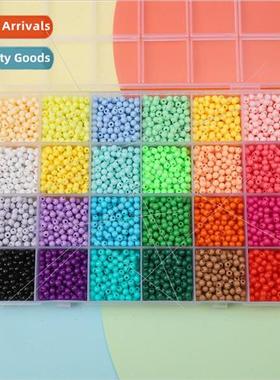24 Grid Macaron Color 4mm Acrylic Beads Set DIY Handmade Bra