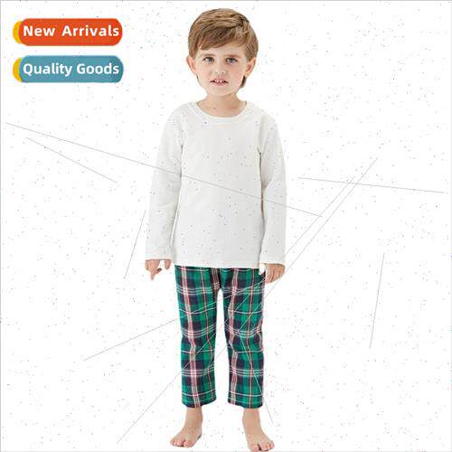 Early Fall Unisex Childrens Homewear White Round Neck Long S