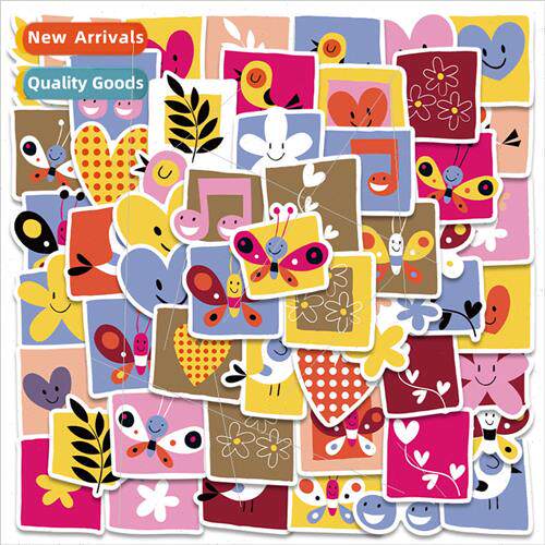 54 Cute Kids Small Cards Doodle Stickers Notebook Kids Toys