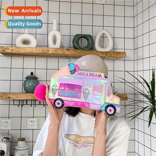 Creative womens bag pu ice cream car crossbody quirky person