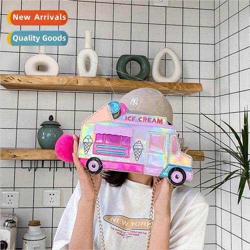 Creative womens bag pu ice cream car crossbody quirky person