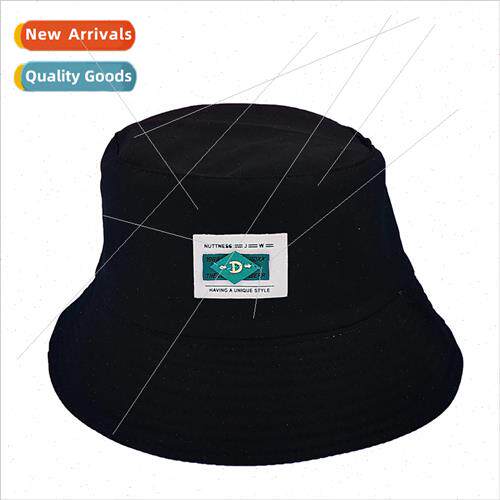 Double-sided wear hat female retro labeling fisherman hat Ko