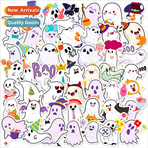 50 Cute Spooky Kids Cartoon Stickers Spooky Holiday Personal