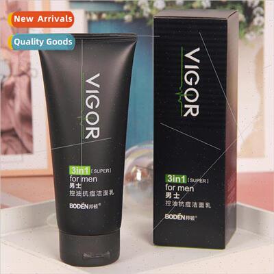 Mens Oil Control Anti-Acne Cleanser Mens Facial Wash Degreas