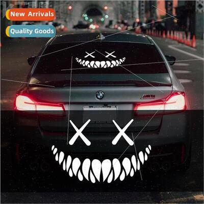 Halloween car stickers demon smiley face rear windshield car