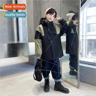 jacket fashionable warm Boys and thickened fall winte padded