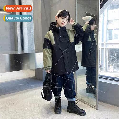 Boys padded thickened jacket fashionable warm fall and winte