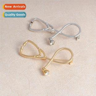 Nurse Doctor Stethoscope Brooch Pin Jewelry Corsage Creative