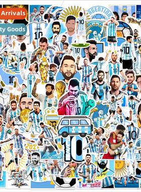 100 ball king messi doodle sticker trolley case helmet water