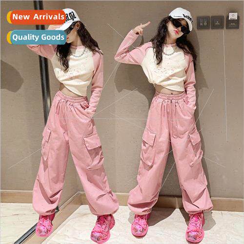 Childrens clothing girls casual suit 2023 new middle and lar