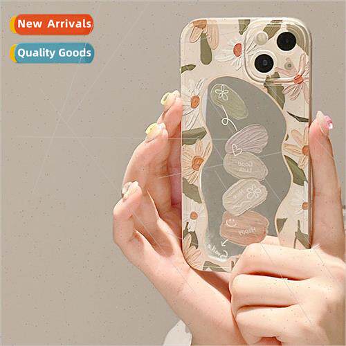 Korean  ins literary oil painting flowers 适用 Apple 12 phon