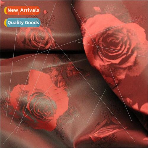 Garment ning Woven Polyester Jacquard Fabric Rose Type