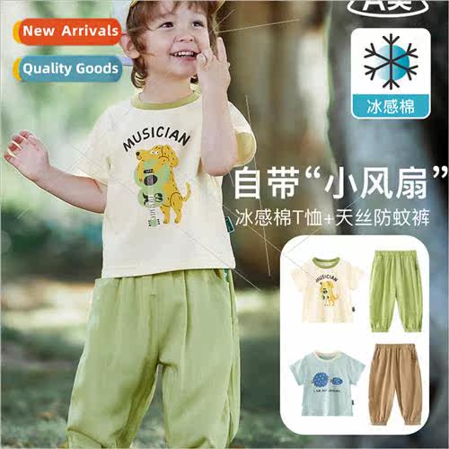 2023 summer new childrens suit boys summer cool feeling t-sh
