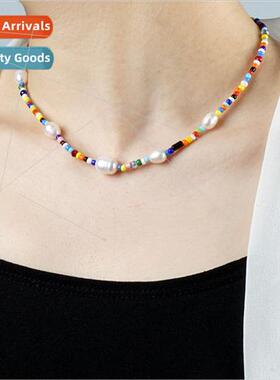 2020 new  Pearls natural freshwater pearls simple rainbow ri