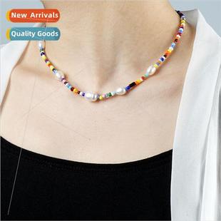 2020 new  Pearls natural freshwater pearls simple rainbow ri