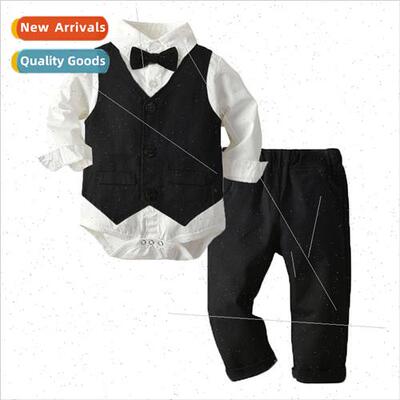 New baby toddler spring boys long-sleeved hip-hugging pajama
