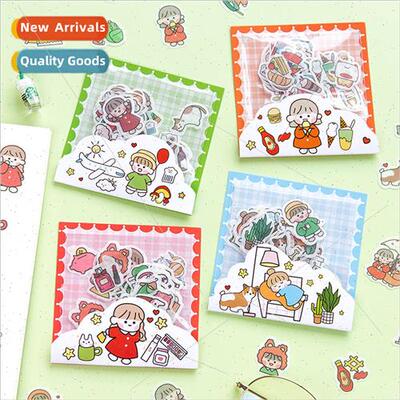 Small theater sticker pack cute little character girl daily