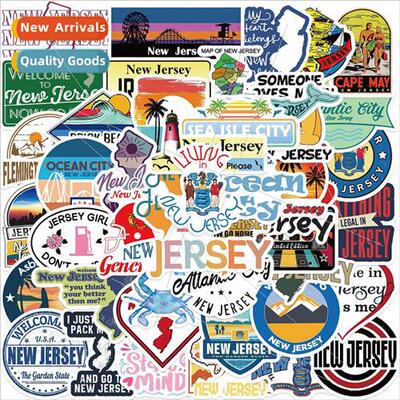 50 New Jersey USA Graffiti Stickers Guitar Laptop ggage DIY