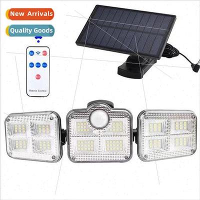 2021 new three head LED solar wall light split solar garden