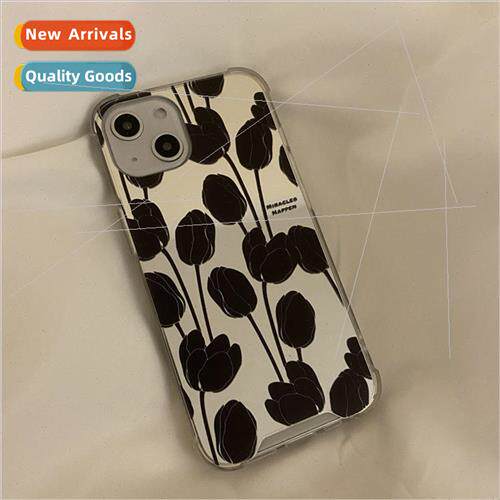 适用 apple 14 mirror vintage flower xr phone case iphonexs m