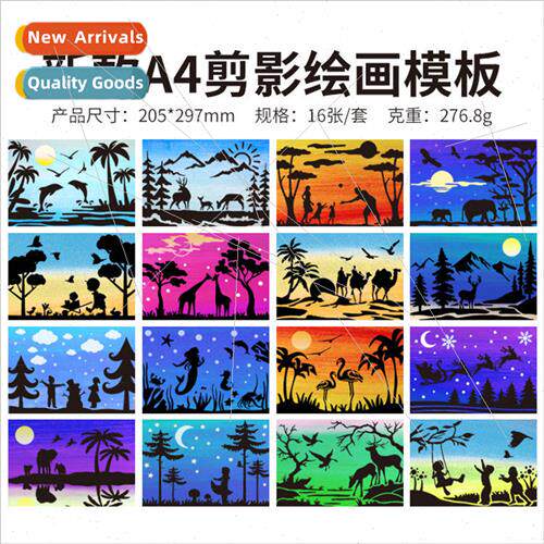 A4 oil painting silhouette horizontal skeleton template rule