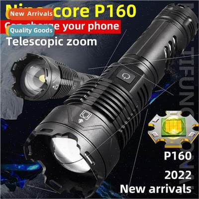 new P160 bright flashlight rechargeable zoom emergency flash