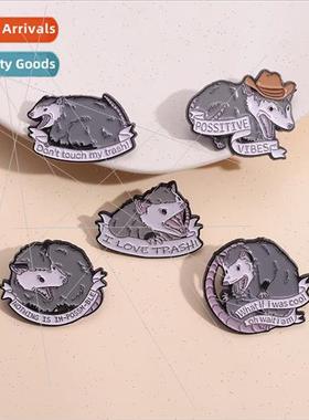 Brooch crazy squeaking mouse shape punk  animal personalized