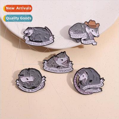 Brooch crazy squeaking mouse shape punk  animal personalized