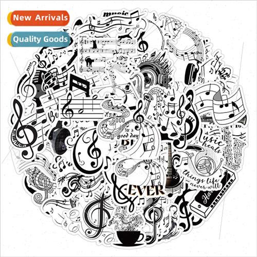 50 pcs of musical note stickers graffiti diy cell phone note