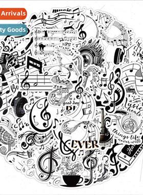 50 pcs of musical note stickers graffiti diy cell phone note