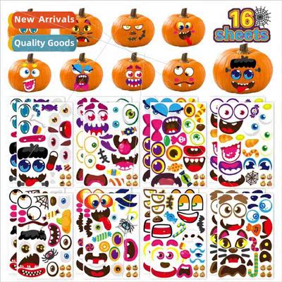 Halloween Pumpkin Emoji Stickers Halloween Face Stickers Tri