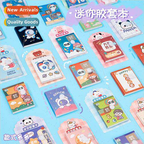 mini rubber sleeve book students cute handbook book pocket o